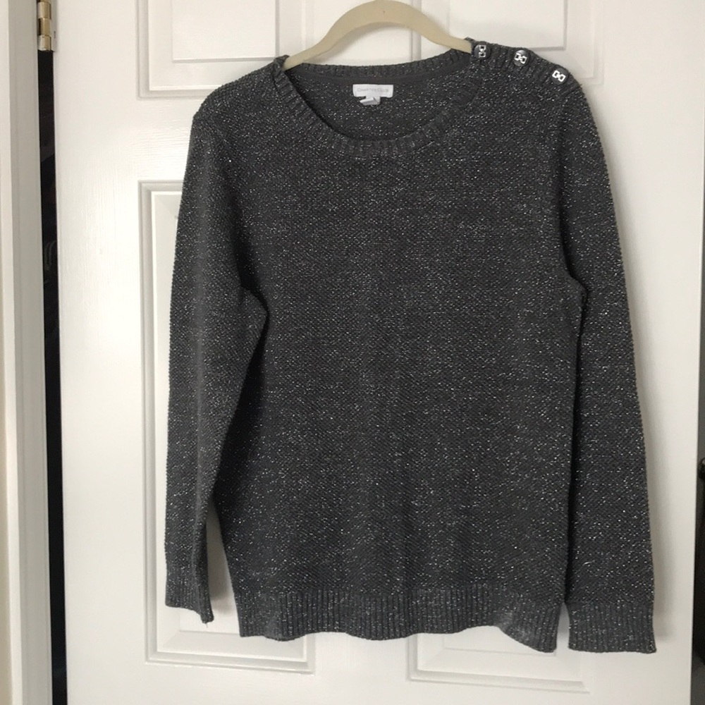 Gray and silver sweater